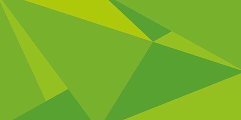 Muster aus grünen Dreiecken, dem Key Visual der Coroplast Group Sustainability Initiative